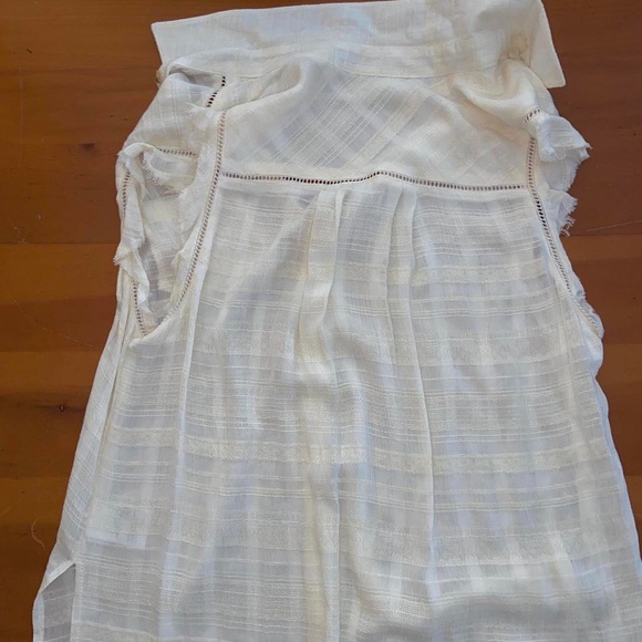 Beautiful Kimchi blue graduation sleeveless white dress button front long skirt - Picture 5 of 12